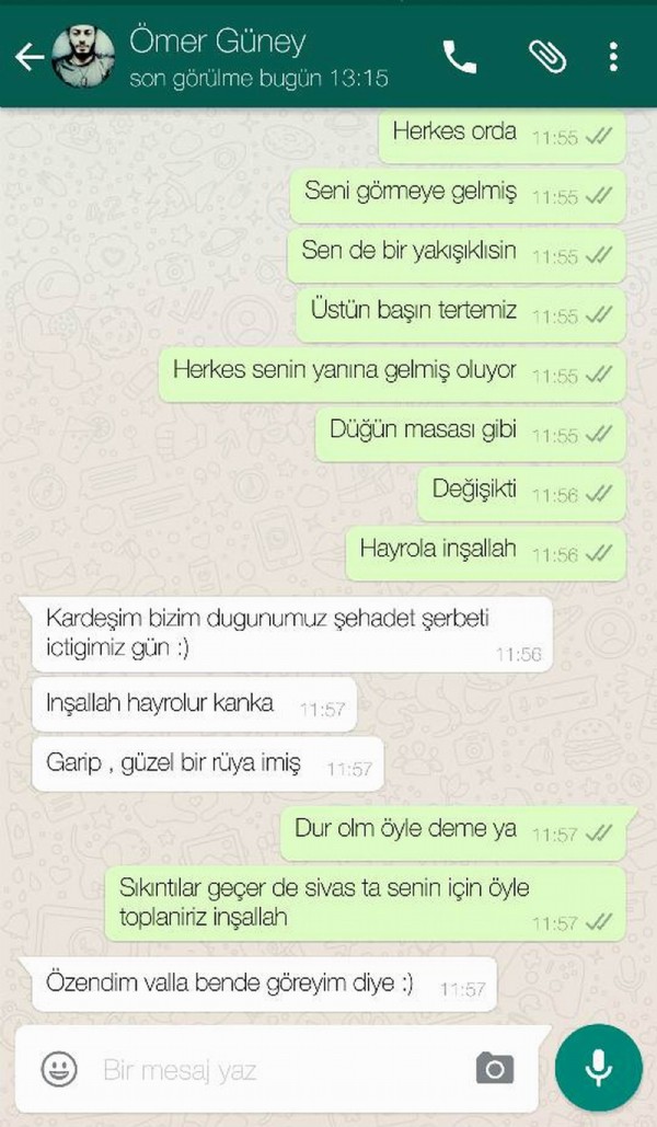 Şehit polisin yürek yakan mesajı