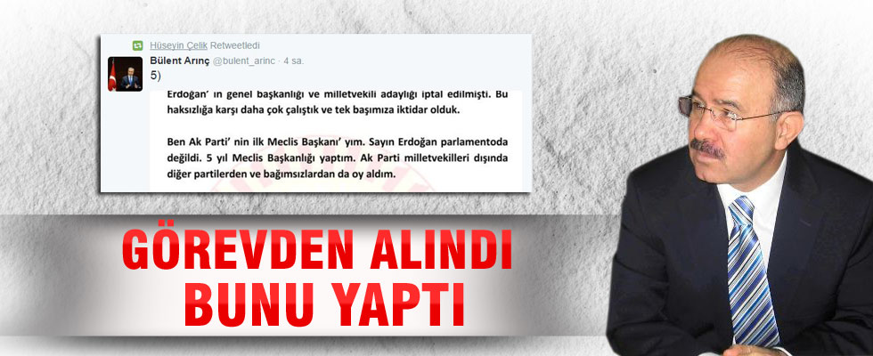 Hüseyin Çelik görevden alındı, yerine Taner Yıldız geldi