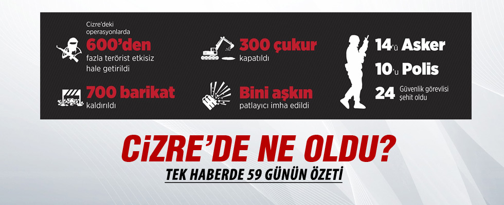 Cizre'de terör operasyonu tamamlandı