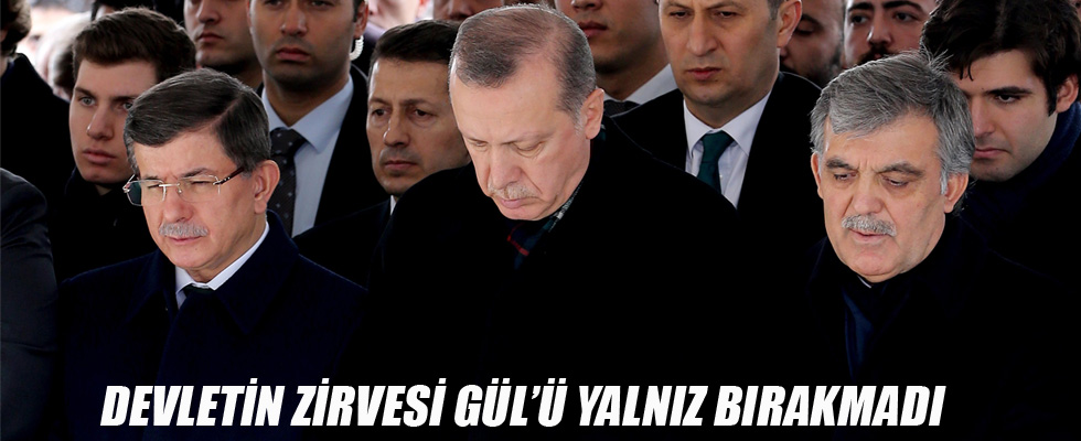 Cenaze törenine devletin zirvesi de katıldı