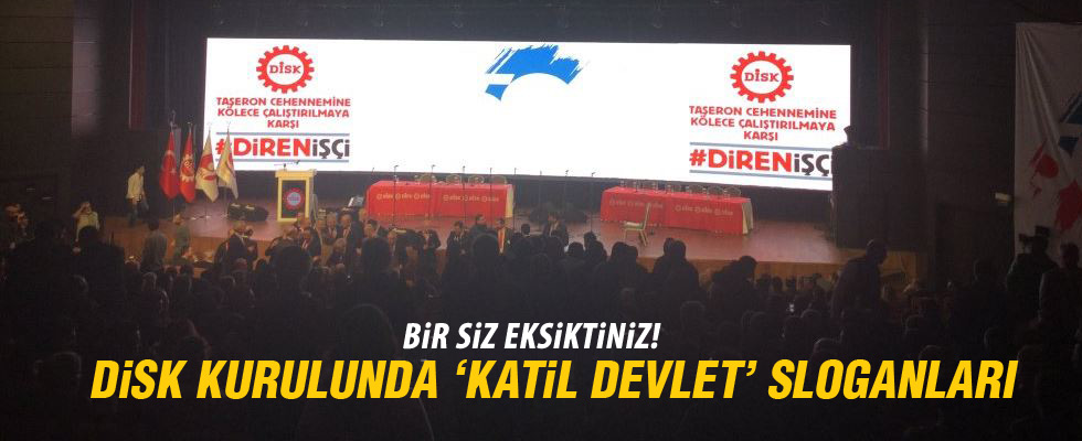 DİSK Genel Kurulu'nda protesto