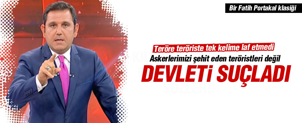 Fatih Portakal PKK'ye tek kelime laf etmedi