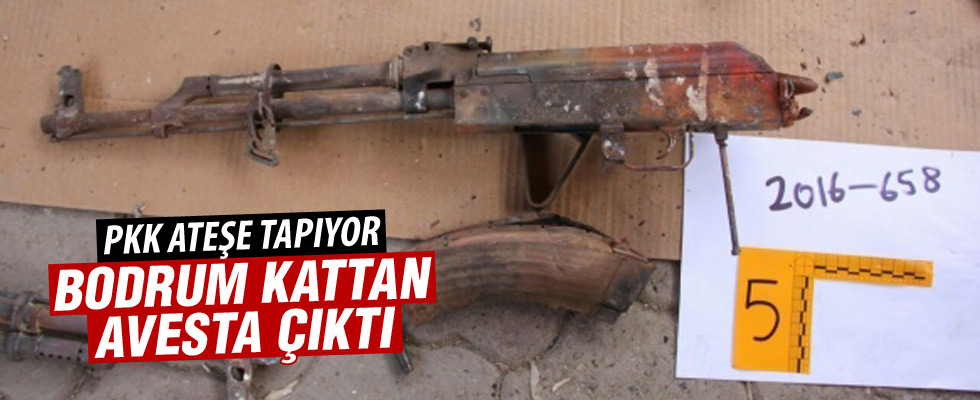 Cizre'de bodrum kattan cephanelik çıktı