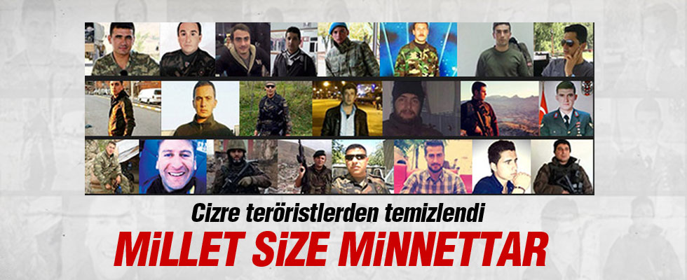 Türkiye Cizre şehitlerini unutmayacak!