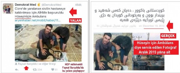 Sosyal medyada PKK yalanları