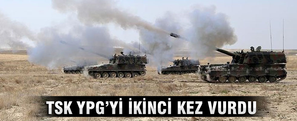 TSK, YPG mevzilerini ikinci kez vurdu