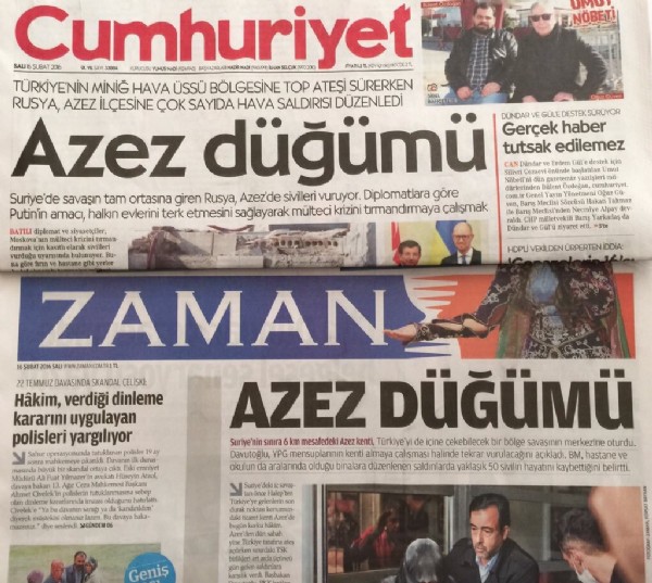 Cumhuriyet ve Zaman'dan aynı manşet
