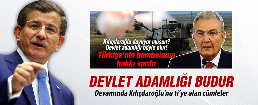 Davutoğlu'ndan Baykal'a teşekkür