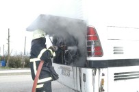 ÇAVUŞKÖY - Yolcu otobüsü cayır cayır yandı