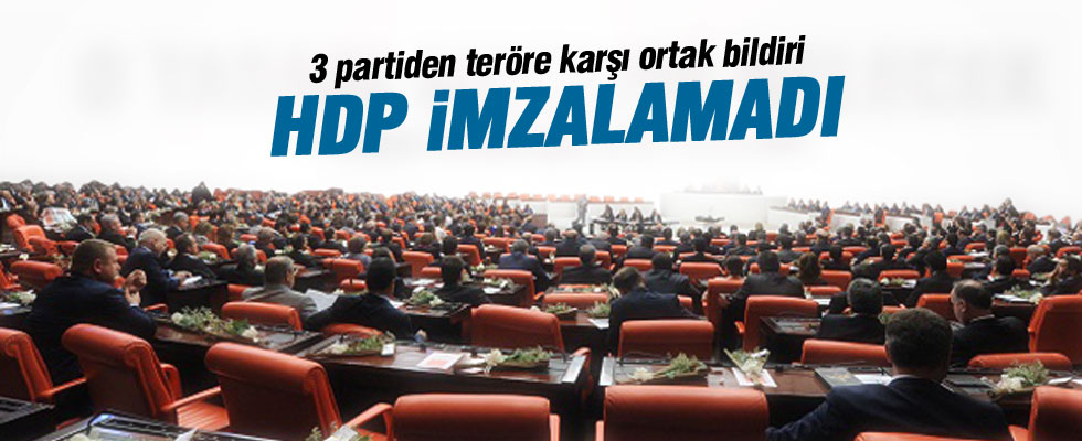 3 partiden teröre karşı ortak bildiri