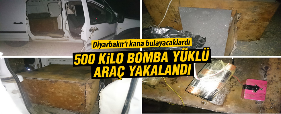 Diyarbakır'da bomba yüklü araç yakalandı