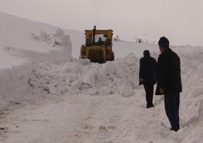Elazığ'da Kar 45 Köy Yolunu Kapattı