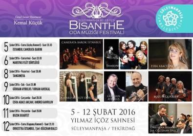 Süleymanpaşa Belediyesi Bisanthe Oda Müziği Festivali 5 Şubatta Başlıyor