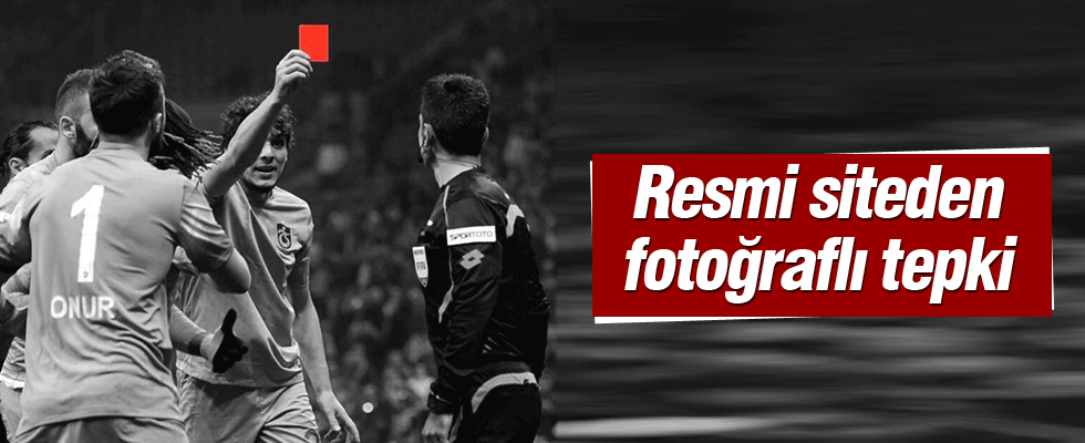 Trabzonspor o fotoğrafı karartıp sitesine koydu