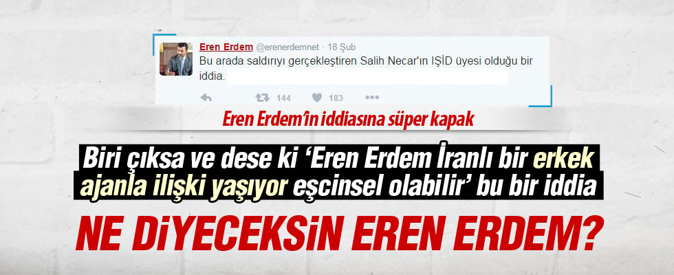 Şamil Tayyar'dan Eren Erdem'e süper kapak