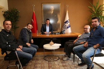 Gümüşlük Gençlikspor Başkanı Nejat İşler'den Başkan Kocadon'a Ziyaret