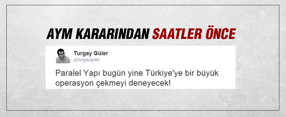 Turgay Güler'den dikkat çeken tweet
