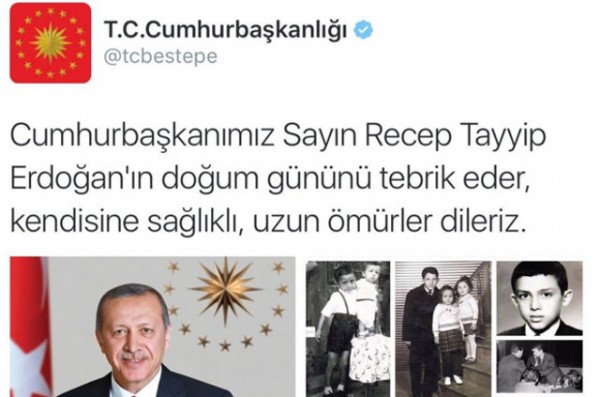 Cumhurbaşkanlığı'ndan 'Çok Özel Doğum Günü' Tweeti
