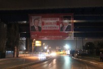 Erdoğan ve Davutoğlu için dev pankart