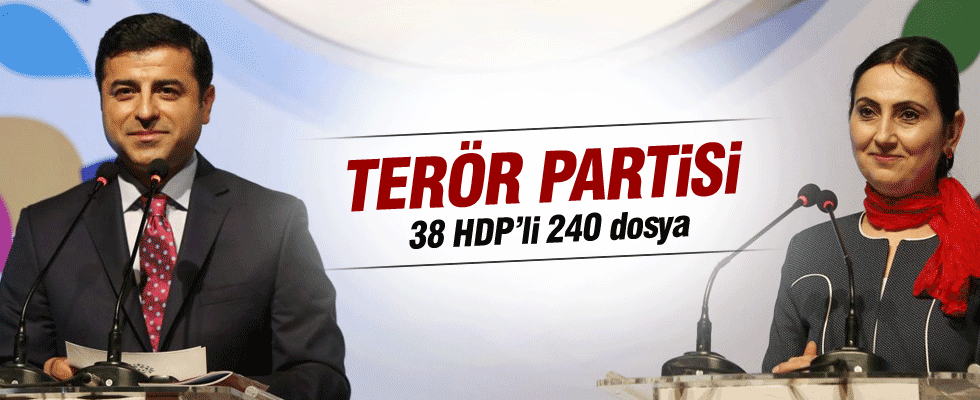 HDP'li 38 vekilin 240 fezlekesi var