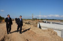 Özgür, Aksu Tehneli Köprü İnşaatını İnceledi