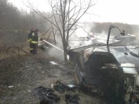 Samsun'da Trafik Kazası Açıklaması 2 Kişi Yanarak Öldü