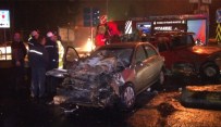 Sarıyer'de Araçlar Kafa Kafaya Çarpıştı Açıklaması1 Ölü, 2 Yaralı