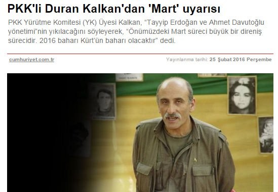 Cumhuriyet gazetesinden PKK skandalı