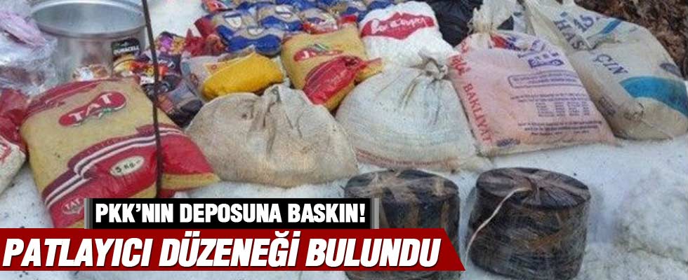 PKK'nın deposuna baskın! Patlayıcı düzeneği bulundu