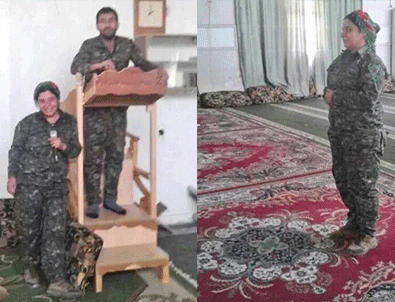 YPG'li teröristler camilerle dalga geçti