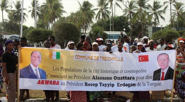 Erdoğan'a Fildişi Sahili'nde sevgi seli