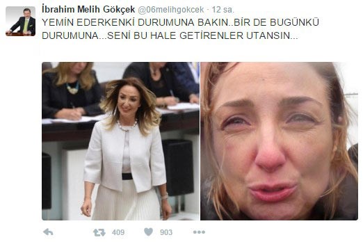 Melih Gökçek'ten Aylin Nazlıaka'yı kızdıracak paylaşım