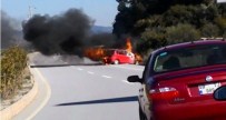 Bodrum'da Otomobil Alev Alev Yandı