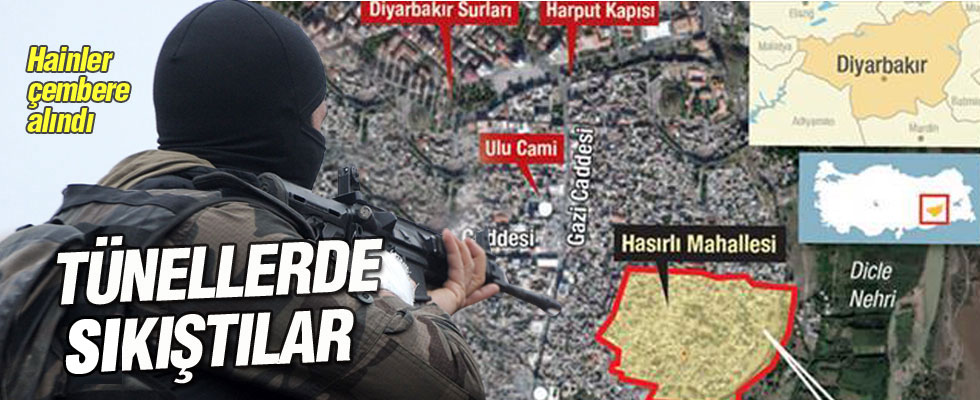 Hainler tünellerde sıkıştılar