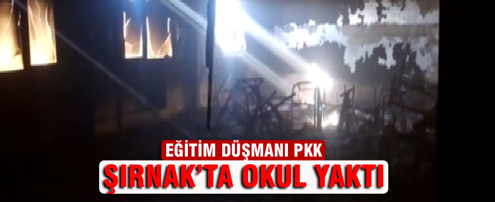 İdil’de teröristler Anadolu Lisesini yaktı