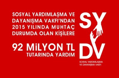 Muhtaç Durumda Olan Kişilere 2015 Yılında 92 Milyon TL Tutarında Yardım Yapıldı