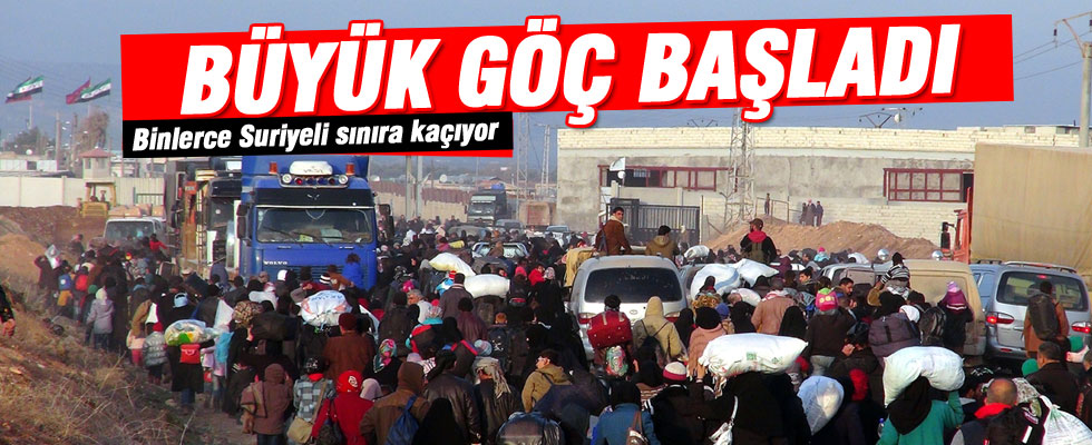 Suriye'deki siviller sınıra kaçıyor