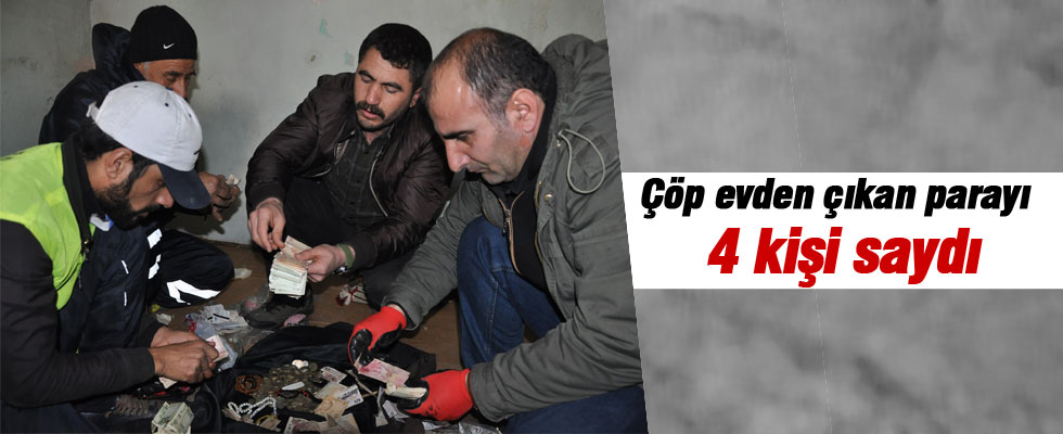 Çöp evden binlerce lira çıktı