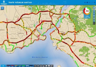İstanbul'da Trafik Yoğunluğu Yüzde 90'A Ulaştı
