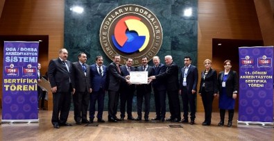 TOBB'dan, Gtb'ye 5 Yıldızlı A Sınıfı Akreditasyon Sertifikası