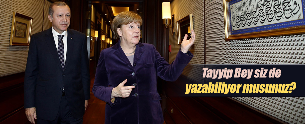 Cumhurbaşkanı Erdoğan Merkel'i kabul etti
