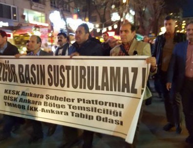 Ankara'da İMC TV eylemi