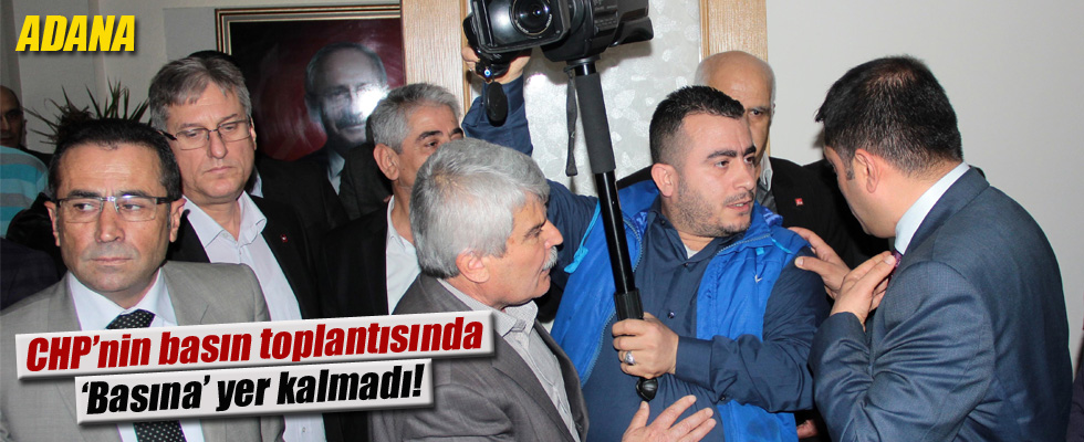 CHP'nin basın toplantısında partili krizi