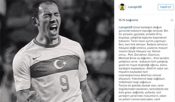 Tolga Zengin'den teröre tepki