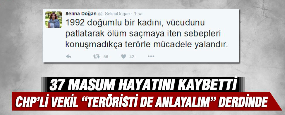 CHP'li Selina Doğan'dan skandal tweet