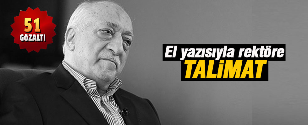 Gülen’den talimat alan rektöre gözaltı