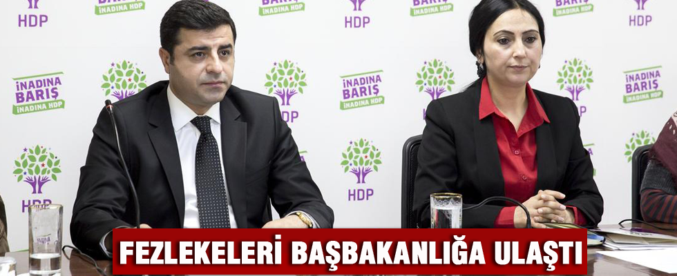 HDP'li vekillerin fezlekleri Başbakanlık'ta