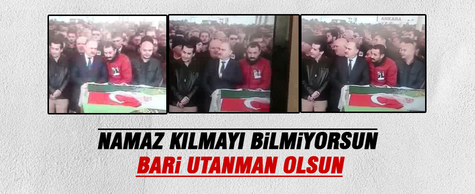 Levent Gök cenaze namazında rezil oldu