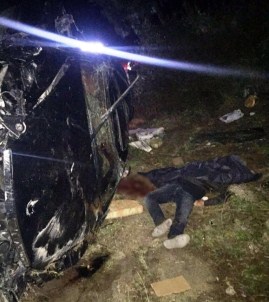 Şarampole yuvarlanan otomobilde hayatını kaybetti
