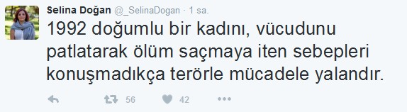 CHP'li Selina Doğan'dan skandal tweet
